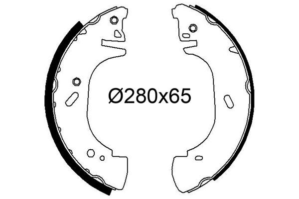 VALEO Bremsesko sett 564268 Trommelbremser VALEO Opel ADAM 564268