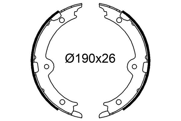 VALEO Bromsbacksats 564275 VALEO 564275 Bromsbackar Camry V20 Kombi original