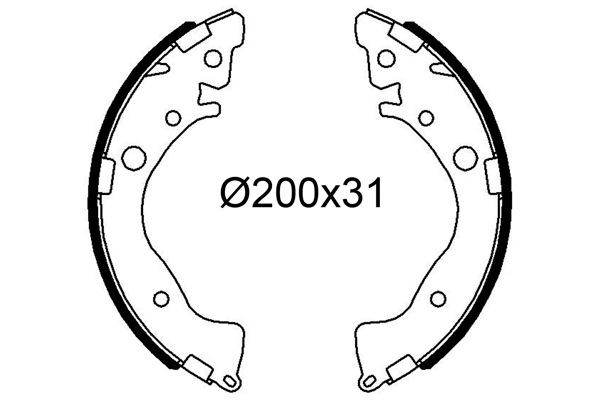 VALEO Bromsbacksats 564277 564277 VALEO bromsbackar JEEP COMPASS