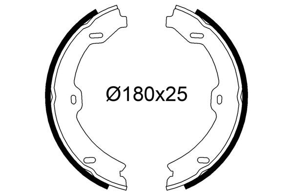 VALEO Σετ σιαγόνων φρένων 564280 Φρένα τυμπάνου VALEO Mercedes-Benz CLC 564280