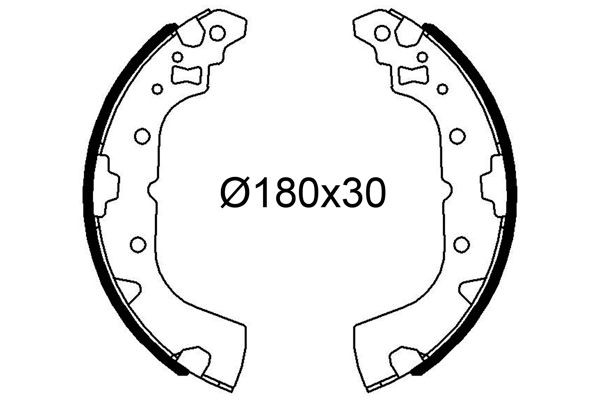 VALEO Bremžu loku komplekts 564281 564281 Bremžu loku MITSUBISHI L 400 VALEO