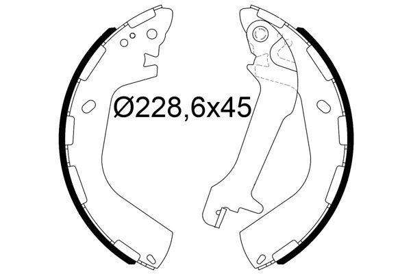 VALEO Bromsbacksats 564290 564290 VALEO bromsbackar HYUNDAI GETZ