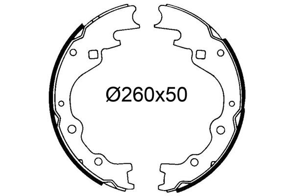 VALEO Brake Shoe Set 564297 MAZDA 929 VALEO drum brake 564297