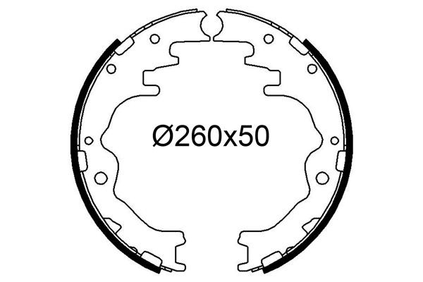 VALEO Brake Shoe Set 564302 Mazda 929 VALEO drum brake 564302