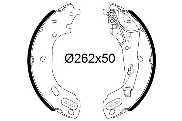 VALEO Bremsebakkesæt 564306 Tromlebremser VALEO Nissan 350 Z 564306