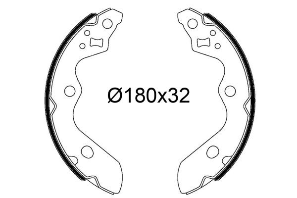 VALEO Bromsbacksats 564321 564321 VALEO bromsbackar Suzuki GRAND VITARA