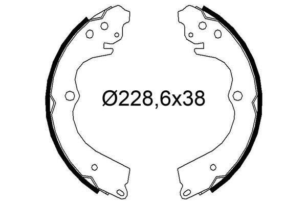 VALEO Kit ganasce freni 564322 564322 costo Ganasce freno VALEO SUBARU TREZIA