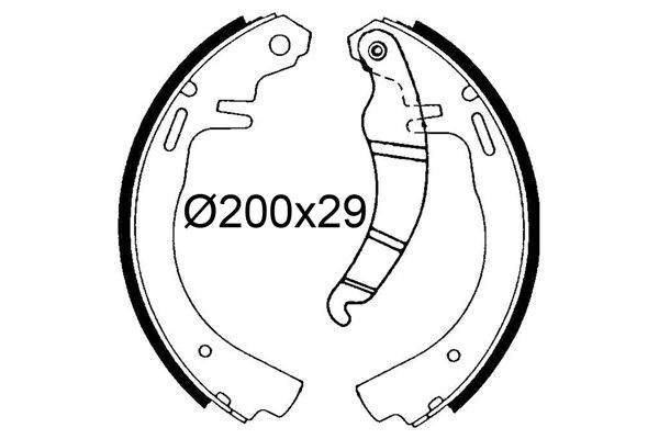 VALEO Bromsbacksats 564323 564323 VALEO bromsbackar OPEL FRONTERA
