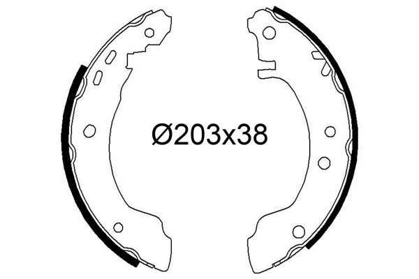 VALEO Brake Shoe Set 564328 NISSAN JUKE VALEO brake shoes 564328