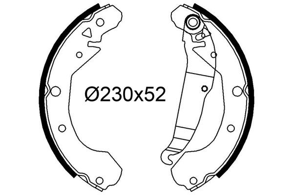 VALEO Bromsbacksats 564338 564338 VALEO trumbromsar DAEWOO LACETTI