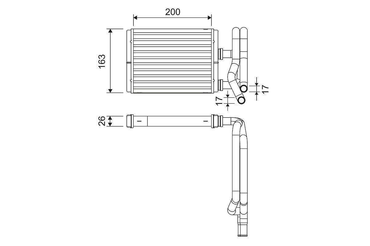 Siltummainis, Salona apsilde VALEO 811577 VALEO 811577 Salona apsildes radiators HONDA CIVIC 2001