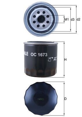 KNECHT Oljefilter OC 1673 OC 1673 KNECHT oljefilter Hyundai GETZ