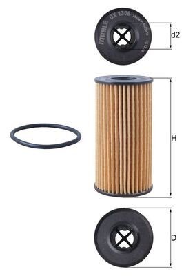 KNECHT Oliefilter OX 1308D OX 1308D Oliefilter RENAULT 19 KNECHT