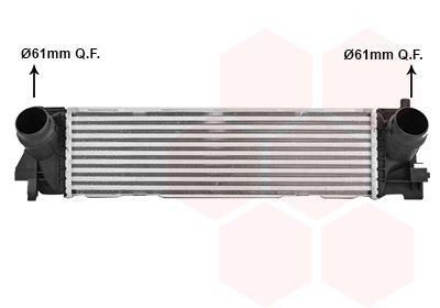 VAN WEZEL Intercooler 06014721 Radiador do ar de sobrealimentação VAN WEZEL Chevrolet CORVETTE 06014721
