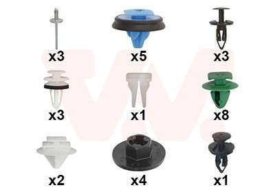 VAN WEZEL Montageset, achterscherm 1704796 1704796 Spatbord VAN WEZEL FIAT FIORINO