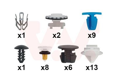 VAN WEZEL Kit d'assemblage, porte 1704799 Portes composants VAN WEZEL SCUDO 1704799 pas cher