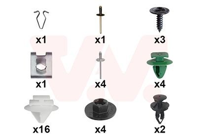 Mounting Kit, mud guard VAN WEZEL 2126796 VAN WEZEL 2126796 JEEP WRANGLER 2021 wing price
