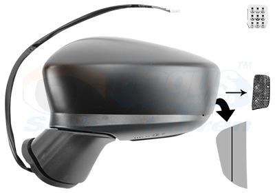 VAN WEZEL Wing mirror 2744817 VAN WEZEL 2744817 Wing mirror MAZDA 3 Saloon (BP) 2.5 SKYACTIV-G (BP2S) 189 hp 2020