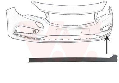 VAN WEZEL Ozdobná / ochranná liżta nárazníka 3810581 VAN WEZEL 3810581 Ozdobná / ochranná liżta nárazníka