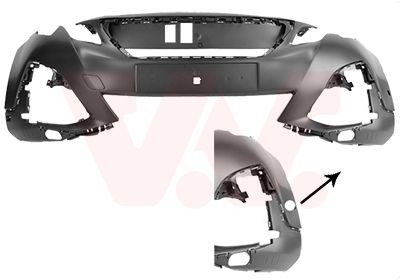 VAN WEZEL Stötfångare 4084579 VAN WEZEL 4084579 kofångare 3008 SUV pris