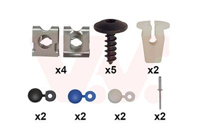 VAN WEZEL Σετ τοποθέτησης, προφυλακτήρας 4917793 Στήριγμα, προφυλακτήρας Seat KF1_ 4917793 VAN WEZEL