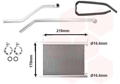 VAN WEZEL Kachelradiateur, interieurverwarming 53006782 VAN WEZEL 53006782 Kachelradiateur TOYOTA Corolla Sedan (E20, E30) goedkoop