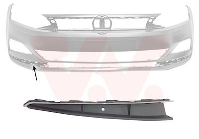 VAN WEZEL Grille de ventilation, pare-chocs 5751598 VAN WEZEL 5751598 Grille de pare-chocs VW Polo 6 d'origine prix