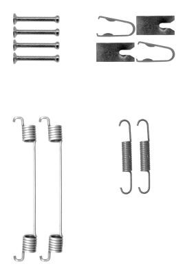 TEXTAR Tilbehørsett, bremsesko 97048500 TEXTAR 97048500 Tilbehørsett bremsesko Lada 1118 billige