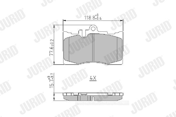 JURID Bremseklosser 573935J JURID 573935J Bremseklosser LEXUS LS III (XF30) 430 (UCF30) 282 hk 2000