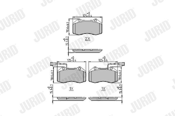 JURID Remblokken 573957J Race-remblokken JURID SPIDER 573957J goedkoop