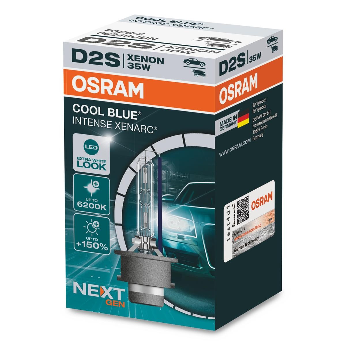 Ampoule xénon OSRAM 66240CBN OSRAM XENARC COOL BLUE INTENSE next Generation 66240CBN Ampoule longue portée OPEL OMEGA 1999