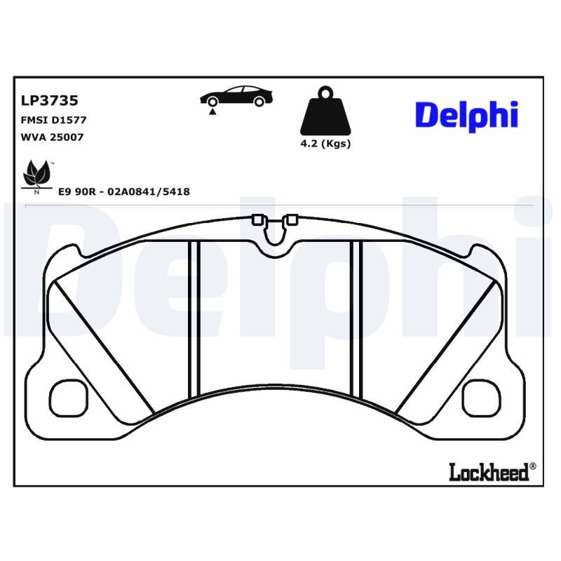 DELPHI Bremsbeläge LP3735 Sportbremsbeläge DELPHI Audi A5 LP3735