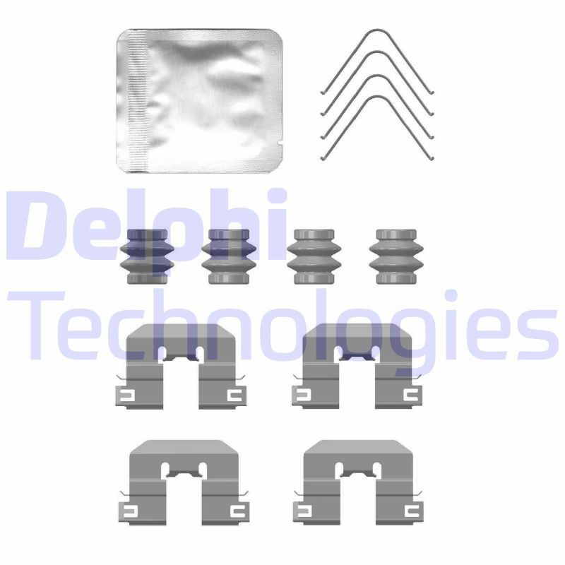 DELPHI Kit accessori, pastiglia freno LX0764 DELPHI LX0764 Kit accessori, pastiglia freno Rio IV Sedan (SC, FB) prezzo