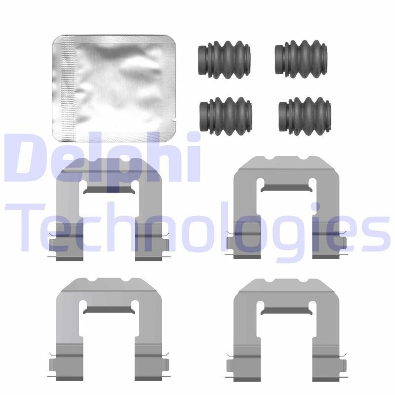 DELPHI Kit de acessórios, pastilhas de travão LX0775 Kit de acessórios, pastilhas de travão DELPHI Toyota URBAN CRUISER LX0775