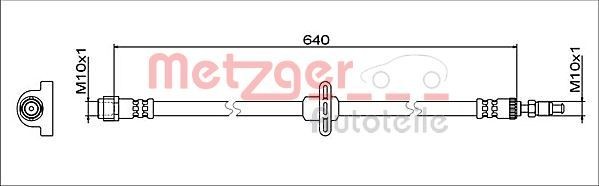 METZGER Bromsslang 4112083 METZGER 4112083 Bromsslang BMW G01 bak och fram