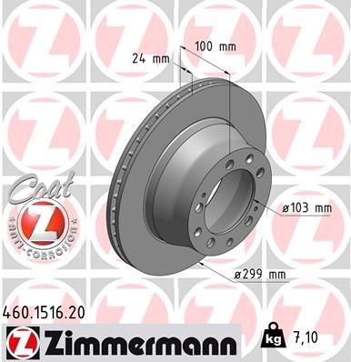 ZIMMERMANN Piduriketas 460.1516.20 ZIMMERMANN 460.1516.20 Piduriketas PORSCHE 944 Cabrio 2.5 Turbo 250 hj 1990