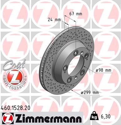 ZIMMERMANN Disque de frein 460.1528.20 ZIMMERMANN 460.1528.20 Disque de frein sport Boxter Spyder (987) prix