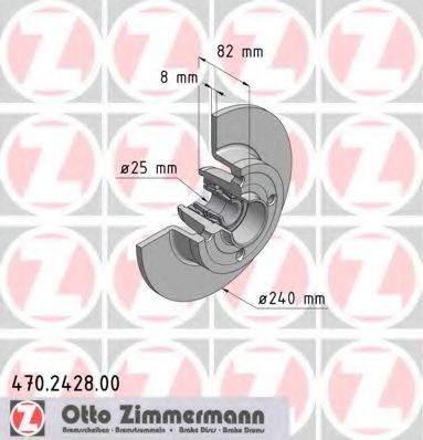 ZIMMERMANN Disco freno 470.2428.00 470.2428.00 costo Dischi freno sportivi DACIA LOGAN ZIMMERMANN