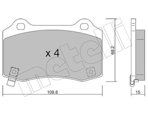 METELLI Brake pad set 22-0251-6 METELLI 22-0251-6 CADILLAC CTS I Saloon (GMX320) brake pads price