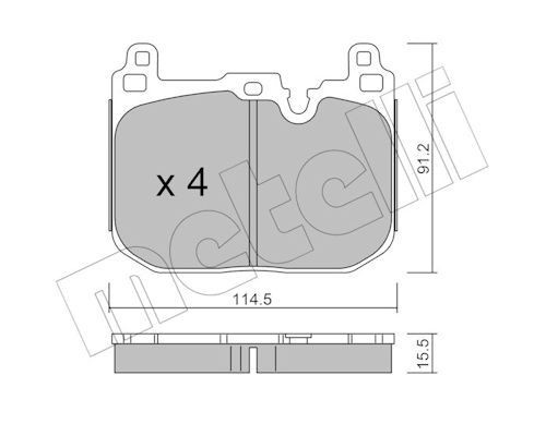 METELLI Bremseklodser 22-1015-4 22-1015-4 Bremseklodser METELLI BMW 2-serie