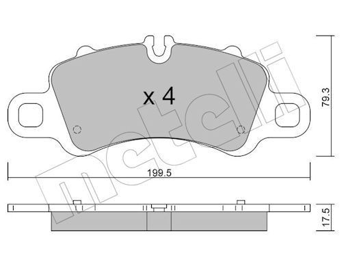 METELLI Bremžu kluči 22-1254-0 METELLI 22-1254-0 Bremžu kluči PORSCHE 911 Cabrio (992) 3.8 Turbo S (992650) 650 ZS 2022