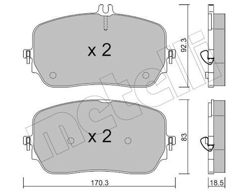 METELLI Brake pad set 22-1272-0 METELLI 22-1272-0 MERCEDES-BENZ GLE Coupe (C167) racing brake pads replacement