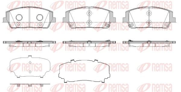 REMSA Brake pad set 1880.02 1880.02 REMSA racing brake pads for HYUNDAI KONA