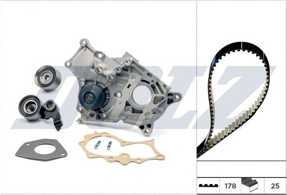 DOLZ Distributieriem set + waterpomp KD182 Set, distributie DOLZ AURIS KD182 goedkoop