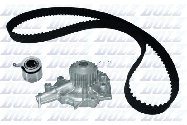 DOLZ Kit de distribution + pompe à eau KD187 Kit courroie de distribution CHEVROLET DOLZ KD187