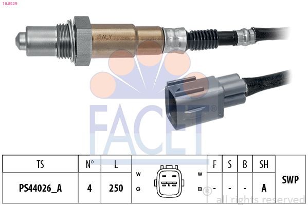 FACET Lambda zonde 10.8529 10.8529 Lambda zonde SUBARU IMPREZA FACET