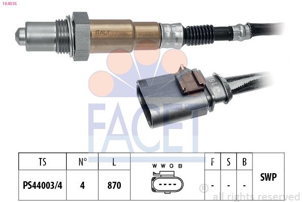 FACET Sonde lambda 10.8535 Honda HR-V Sonde proportionnelle de richesse FACET 10.8535