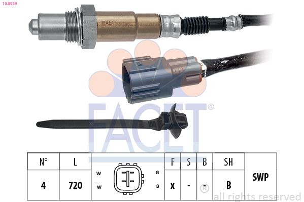 FACET Αισθητήρας λάμδα 10.8539 Αισθητήρας λ FACET Mazda BT-50 10.8539