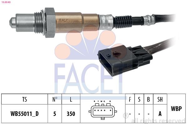 FACET Lambdasonde 10.8540 10.8540 Oksygensensor RENAULT AVANTIME FACET
