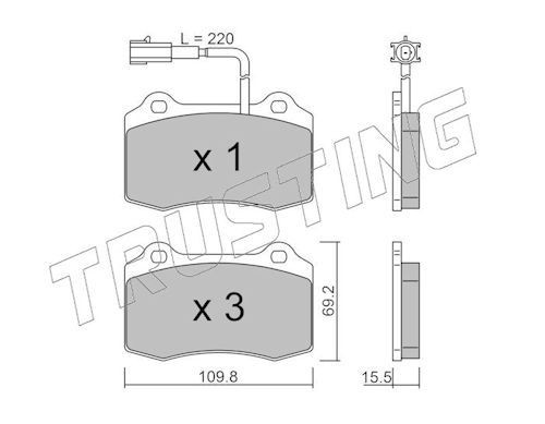 TRUSTING Bremseklodser 260.7 Sports bremseklodser SMART TRUSTING 260.7